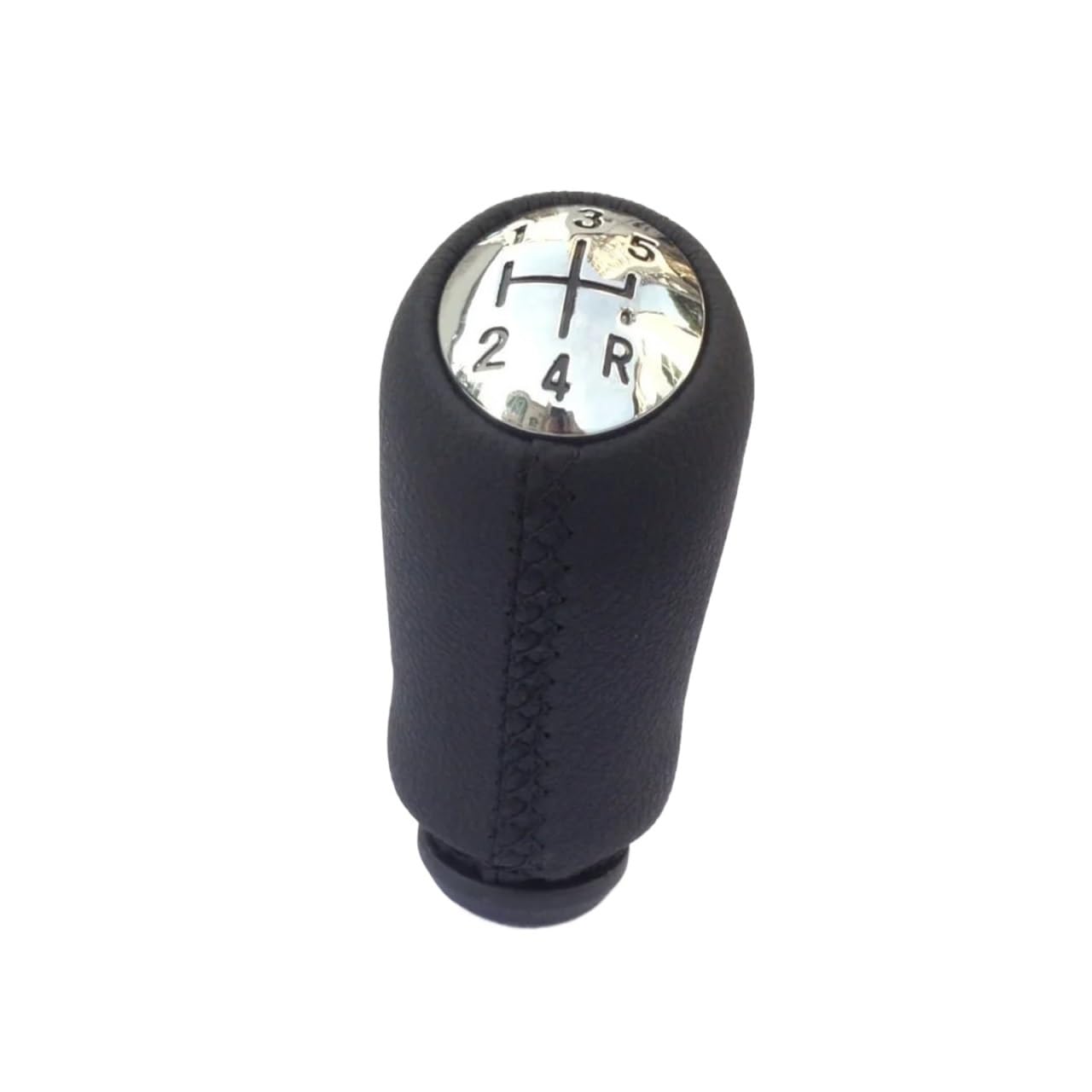 BWSDMZJQRT Car Gear Shifter Knob for Clio III 2005 2006 2007 2008 2009 5 Speed Manual Transmission Car Interior Gear Shift Knob(Bright-Black)