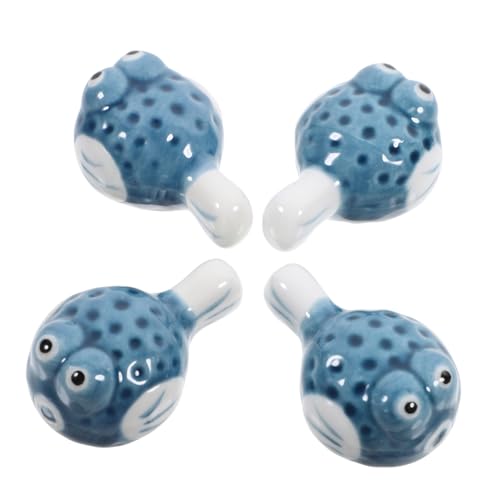 SHERCHPRY Ceramic Chopstick Rack 4pcs Chopstick Rest for Table Animal Design Easy to Clean Kitchen Supplies Random Color