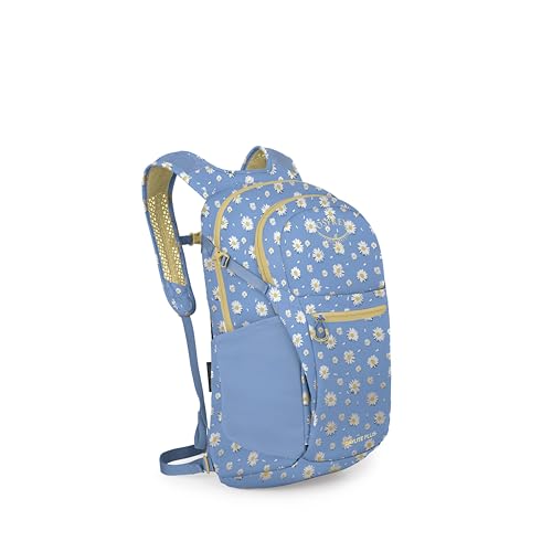 Image of Osprey Daylite Plus Commuter Backpack - Lightweight, Everyday Pack with Laptop Sleeve and Water Bottle Pockets - Ideal for Work, School, and Travel with Versatile Storage, Daisy Print Sevres Blue
