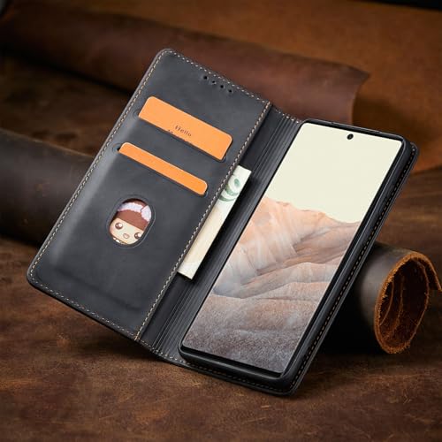 Étui portefeuille Google Pixel 9 Pro XL noir avec rabat aimanté - 7