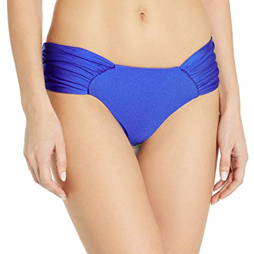 Luli Fama Women's Cosita Buena Ruched Back Bikini Bottom, Electric Blue, XL