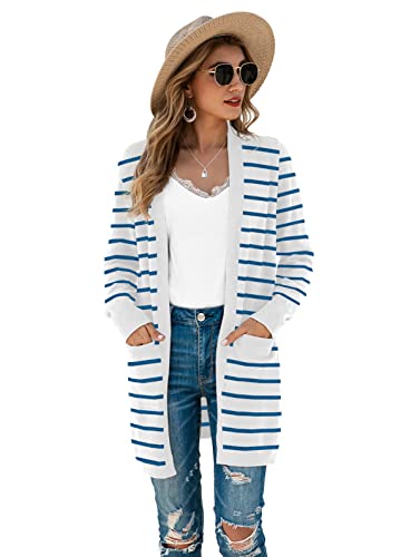 Image of TASAMO Cardigan Sweaters for Women Long Sleeve Open Front Casual Knit Fall Coat Oversized Soft Outwear with Pockets
