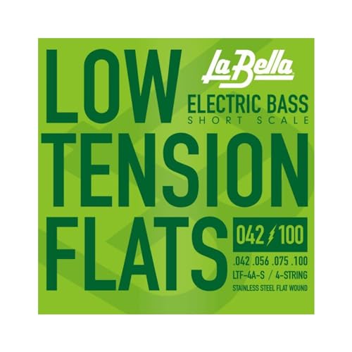 La Bella LTF-4A-S Stainless Steel Flatwound Bass Strings