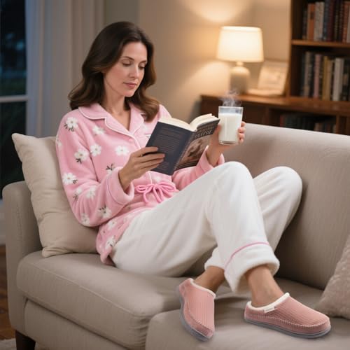 Zizor Women's Moselle Fuzzy Moccasin House Slippers Memory Foam Indoor4