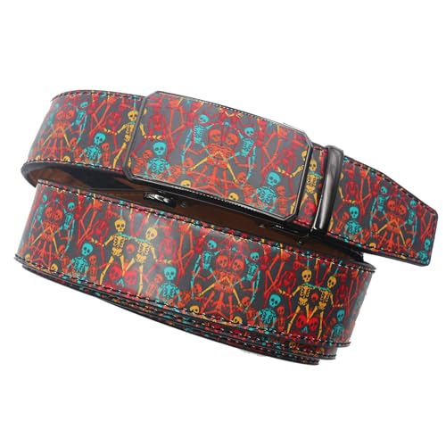 Ceinture à cliquet punk femme à boucle automatique ajustable
