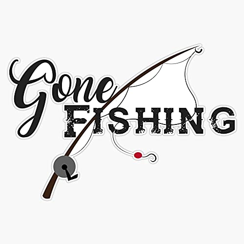 Generic Gone Fishing Vinyl Sticker Waterproof Bumper Sticker Laptop Window Decal 5In, LEU3-SM-STICKERS-5138