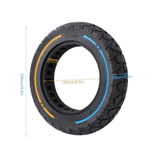 Pneu Sólido 10x2.125, Pneu de Borracha Sólida de 10 Polegadas, Pneu de Scooter Elétrico para M4, par