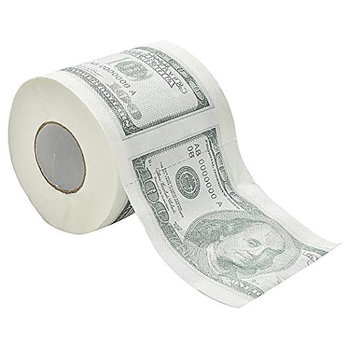 Preisvergleich Produktbild JUSTDOLIFE Toilettenpapier Kreatives US Dollar Muster Tissue Rollenpapier Badezimmer Papier