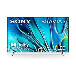 Sony 75-Inch Class 4K Ultra HD BRAVIA 3 LED Smart TV with Google TV, Dolby Vision HDR, and Exclusive Features for PlayStation®5 (K-75S30), 2024 Model
