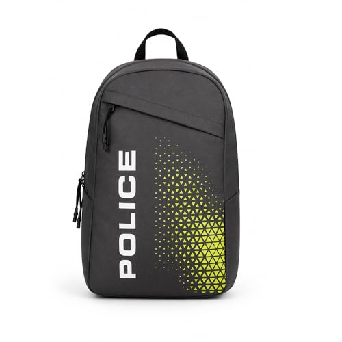 Police 25L Nylon Backpack for Men & Women | Lightweight Regular Backpack with Spacious Compartments, Front Utility Pocket & Padded Shoulder Straps | T