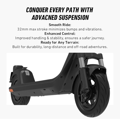 Image of NIU K200P Electric Scooter for Adults, UPG. Suspension, 700W Peak Power, 33 Max Miles, Top 20 MPH, 10x2.3'' Tubeless Pneumatic Tires, Easy Folding Portable E-Scooter for Daily Commute, Weekend Trip