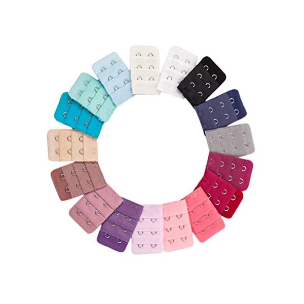 Amosfun 10 Stks Beha Extender 2 Haak 3 Rij Elastische Bh-Band Extender Beha Extensie Voor Vrouwen Dame