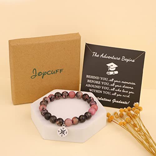 Image of Joycuff Graduation Gifts for Her Him Class of 2026 Graduation Bracelets Inspirational Graduation Compass Bracelet for Women College Graduation Gift for Him Her