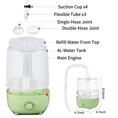 Reptile Humidifiers Mister, Reptile Fogger Terrarium Machine with Adjustable Humidifier Hoses/Tubes, 4L Large Top-Filled… - Image 3