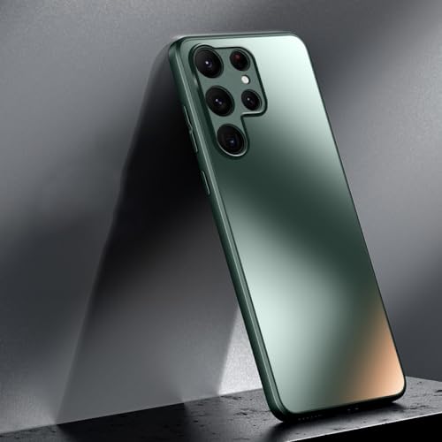Coque rigide silicone Galaxy S24 Plus antichoc étui protection mat vert anti-trace