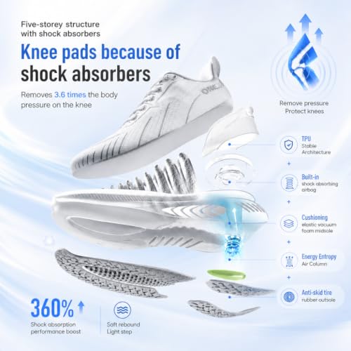 Image of ONEMIX Running Shoes Breathable Mesh Cushioned Stability Athletic Sneakers | Road Running Shoes
