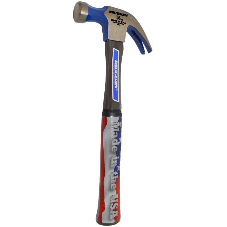 Vaughan 114-10 16-oz Smooth Face Curved Claw Hammer Fiberglass Handle (FS16)