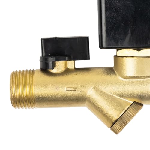 Air Compressor Automatic Tank Drain Valve 1/2" NPT Electronic Dual Timer Water Drain Compressor Source CS-1PCD110, 115 Volt, 5.5 Ft Cord, Brass, Condensate Moisture Drain
