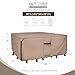 ULTCOVER Rectangular Patio Heavy Duty Table Cover - 600D Tough Canvas Waterproof Outdoor Dining Table and Chairs General Purpose Furniture Cover Size 88L x 62W x 28H inch
