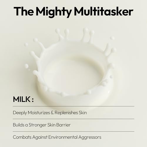 LAPCOS Milk Sheet Mask, Moisturizing Daily Face Mask to Replenish and Restore Dry Skin, Korean Beauty Favorite, 5-Pack