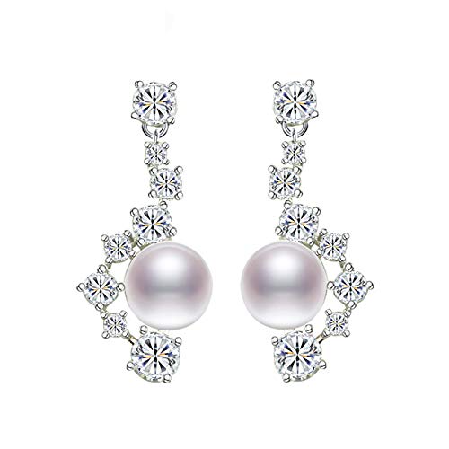 Boucles d'oreilles perles eau douce argent 925 anti-allergie