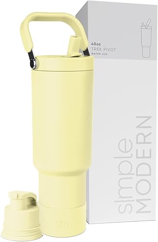 Miniatura 20 de Simple Modern Trek Pivot | Vaso con tapa abatible y popote de 30oz con asa | Botella de agua y bota | Popotes y tapas de chupito intercambiables |