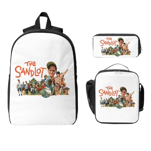 The Sandlot Forever 3 Pcs Backpack Combo - Stylish Rucksack, Thermal Lunch Tote & Zipper Pen Case, Multi-Purpose Carry Set For Work & Outings2