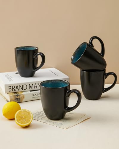 Image of Pokini Coffee Mug 15oz, Coffee Mugs Set of 4, Cups for Latte Tea Cappuccino