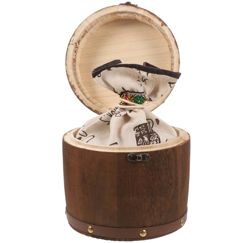 DOITOOL Porta Té de Madera Vintage Mediano Caja de Almacenamiento Portátil para Hojas de Té Bolsa Interior Contenedor de Ecológico para Hogar y Cocina Estuche Práctico Estilo