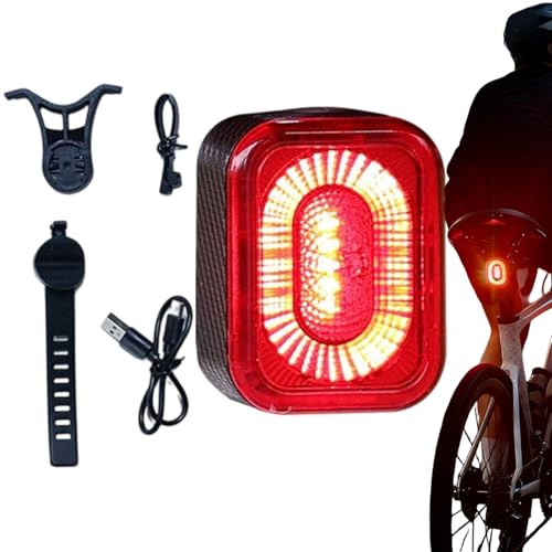 Zestivra Luz Trasera Bicicleta Recargable | Impermeable con Detección de Frenos 4 Modos | Luz LED Trasera para Bicicleta - Para Carretera Montaña Ciclismo Conducción Noche Senderismo Hombres