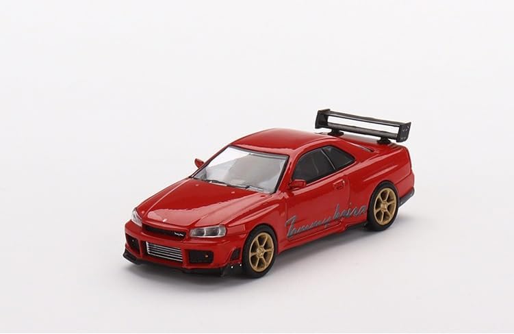 True Scale Miniatures Modelo de coche compatible con Nissan GT-R Tommykaira R RZ Edition Rojo 164 Diecast Model Car MGT00543