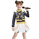 BcxPeef Kids Girls Rumi Mira Zoey Golden Stage Outfits Humter Singer Clothing Set