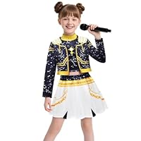 BcxPeef Kids Girls Rumi Mira Zoey Golden Stage Outfits Humter Singer Clothing Set