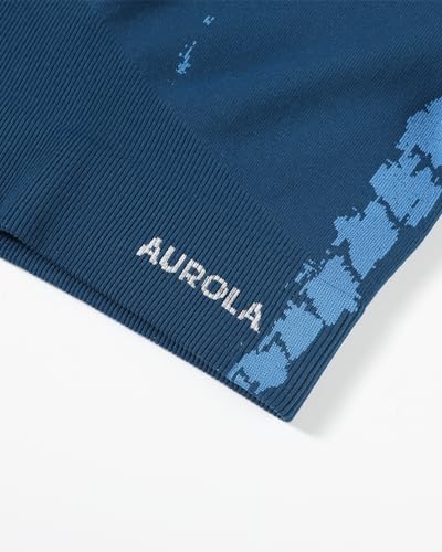 Image of AUROLA Serpent Snake Seamless Workout T-Shirts for Women,Short Sleeve Crop Top Gym Yoga Athletic Shirts Tee