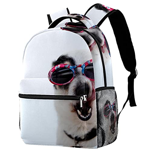 Sac à dos voyage avec porte-bouteille et bretelles confort motif chien