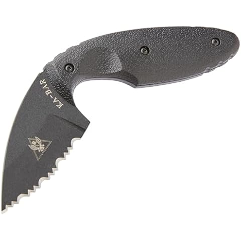 KA-BAR 1481 TDI Law Enforcement Serrated Edge Knife,Small,Black Cover