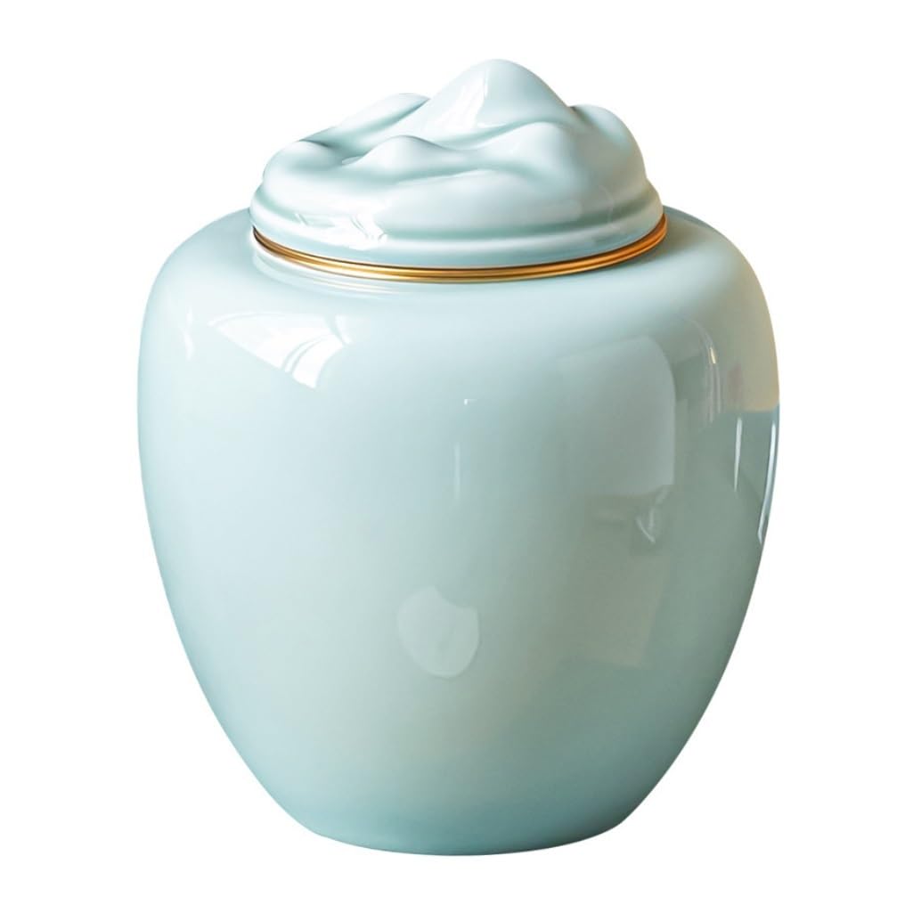LYGSWDB Słoik cukru Puszka na herbatę Podwójna puszka Pudełko upominkowe Jednokolorowa ceramiczna zamknięta puszka Magazyn herbaty Pojemnik na herbatę luzem Pojemnik na herbatę Puszka do