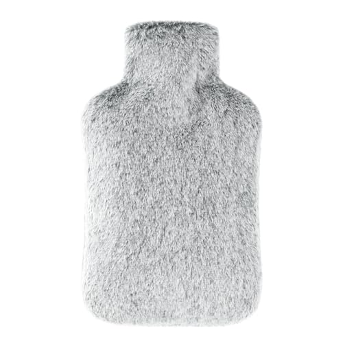 DICEVER Hot Water Bottle with Luxury Cosy Faux Fur Cover, 2L Leakproof Hot Water Bag for Neck...