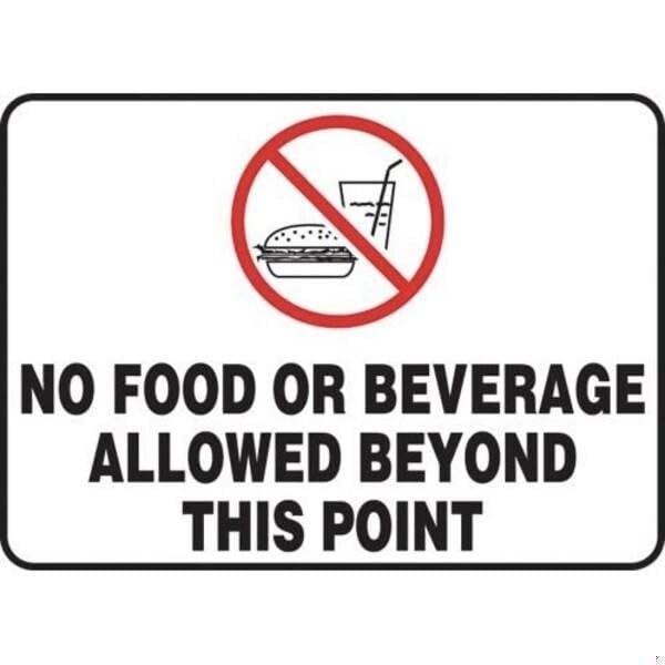 SAFETY SIGN NO FOOD OR BEVERAGE ALLOWED, Mfr: MHSK591XV-A