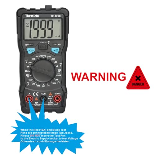 Themisto TH-M98 Digital Multimeter (Black 2000 Counts) (Image - 6)
