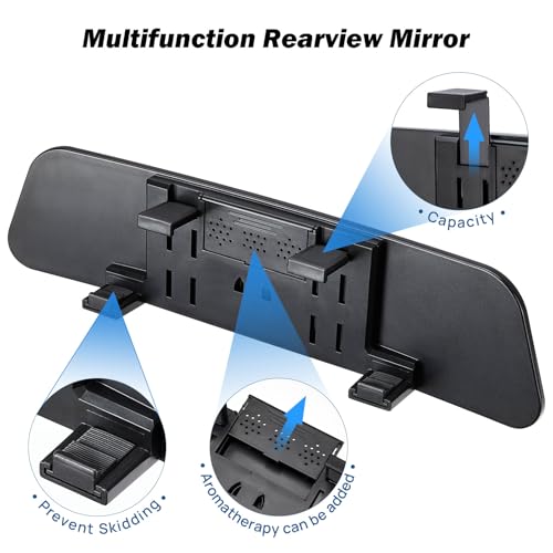 image for JOYTUTUS Rear View Mirror, 12 Inch Panoramic Rearview Mirror, Interior