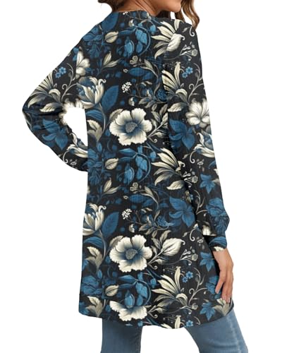 Image of YSYOKOW Cardigan Sweaters for Women Long Sleeve Open Front with Pockets | Long Cardigans for Women Lightweight Soft Casual Dressy Loose Fit Cardigan Sweater with Pockets for Work and Office