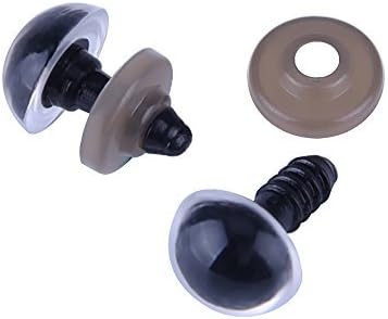 264 Pcs 6~12mm Black Plastic Safety Eyes 10/12mm Colorful Safety Eyes with Washers for Toys Puppet Teddy Bear Doll Animal DIY Crafts