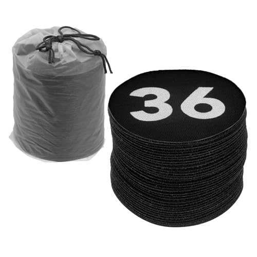 Marqueurs ronds 10,2 cm numérotés YOKIVE noir pour calmer le moment du rang
