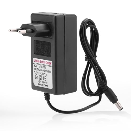Adattatore di alimentazione a batteria agli ioni di litio, adattatore di alimentazione di ricarica di ricambio CA 100-240 V CC 21 V 2 A, caricatore adattatore professionale di protezione(EU)