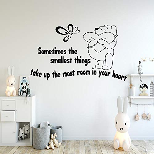 Winnie The Pooh Inspirational citar pegatina de pared transferir etiqueta habitación guardería cuarto de jugar vinilo v019