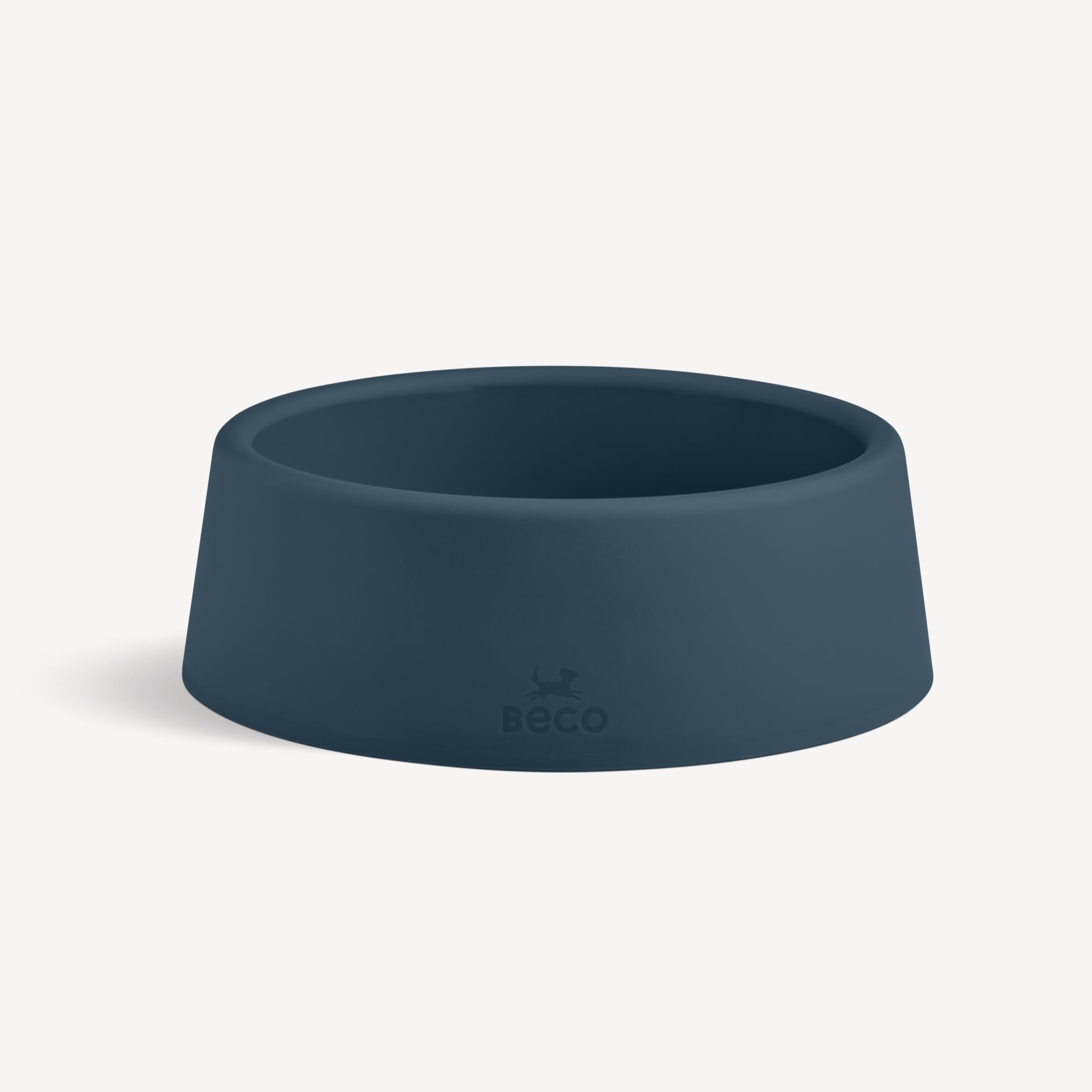 Beco Dog Bowl, Food & Water Steady Bowl, Recycled Plastic, Navy Blue, L