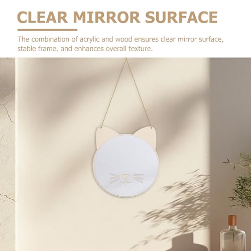 Miroir original chat en bois déco murale idéale pour cadeau de naissance - 4