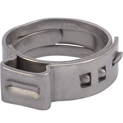 Image of SharkBite 1 /2 Inch Clamp Ring, Pack of 100, Stainless Steel Plumbing Fitting, PEX Pipe, PE-RT, UC953CP100