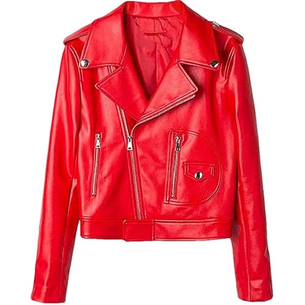 Adhdyuud Vrouwen Casual Faux Lederen Jas Herfst PU Lederen Korte Biker Turn Down Kraag Slanke Moto Uitloper